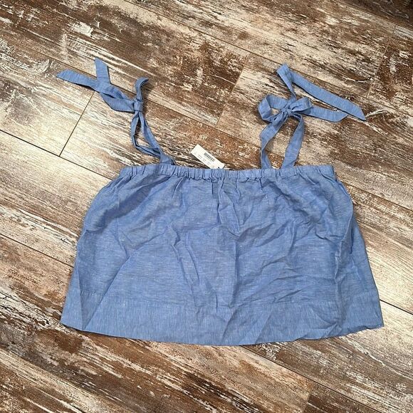 NWT J. Crew Linen Blend Top - Picture 1 of 6